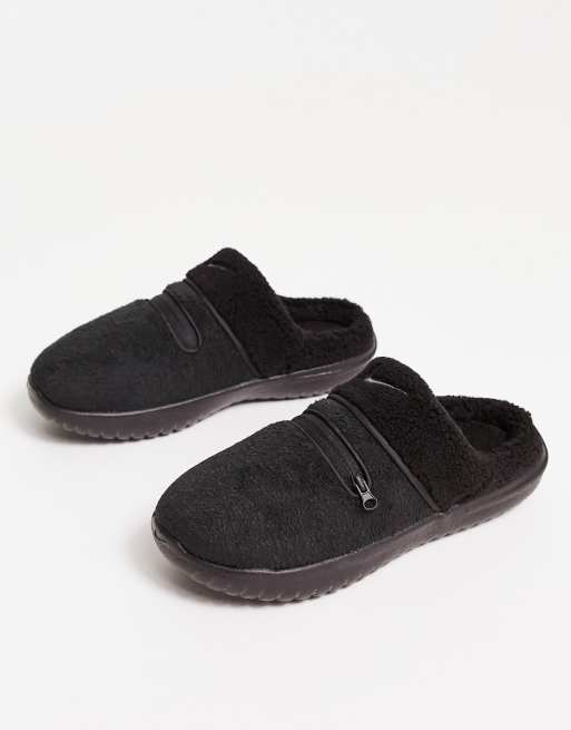 Nike - Burrow - Pantoffels van borg in zwart, 4 van 4