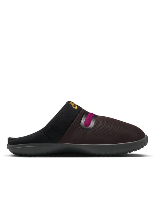 Nike Burrow slipper in brown ASOS