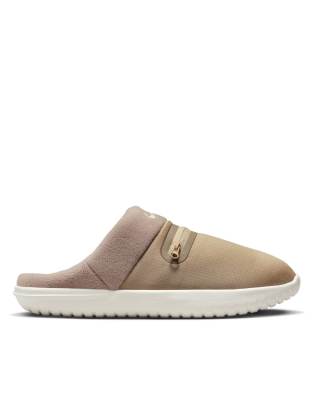 Nike Burrow slippers in beige-Green