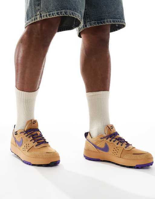 Nike C1ty PRM trainers in beige and purple, 4 of 5