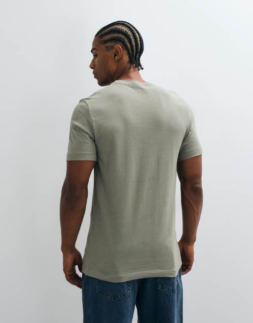 Nike cafe swoosh graphic t-shirt in light khaki, 4 of 5