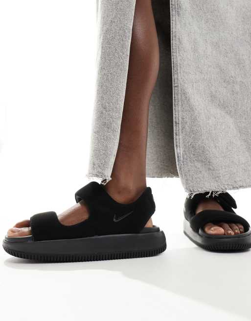 W Nike Calm Sandal ブラック 8 (US) Nike – Calm – Czarne sandały | ASOS