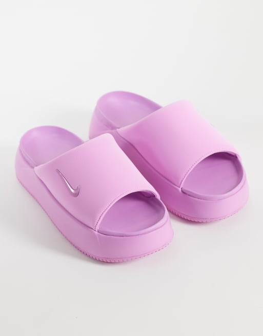 Nike Calm Elevation sliders i rosa, 3 av 5