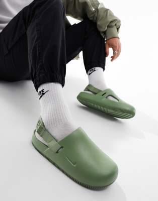 NIKE CALM MULE IN KHAKI-GREEN