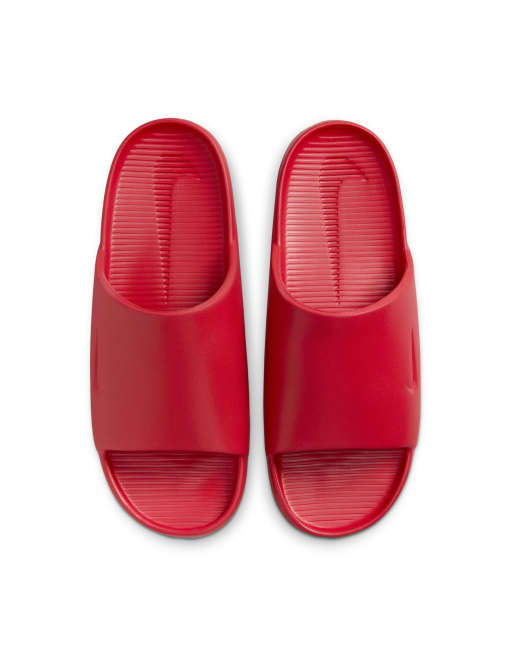Red slides nike sales