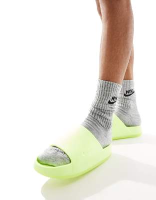 Nike Yellow Calm Slides In Green