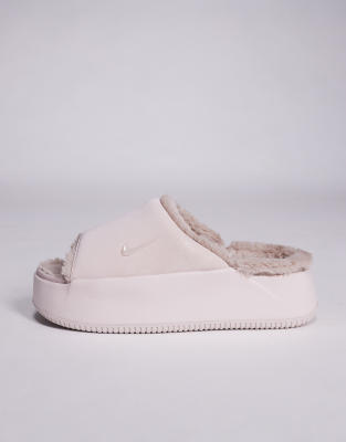 Nike Calm Platform Cozy Slides In Multi