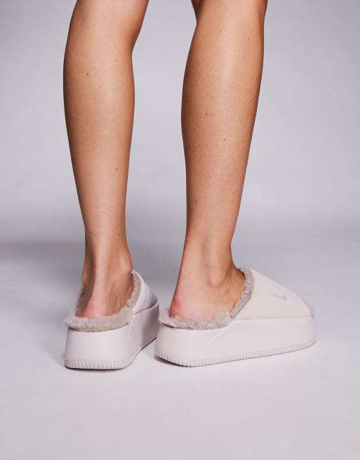 Nike Calm platform cozy slides in pink, 4 of 5