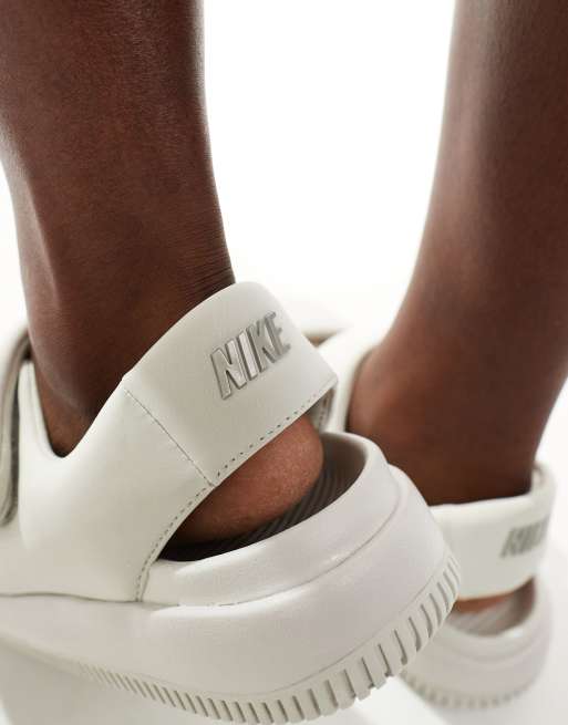 Nike Calm sandals in off white