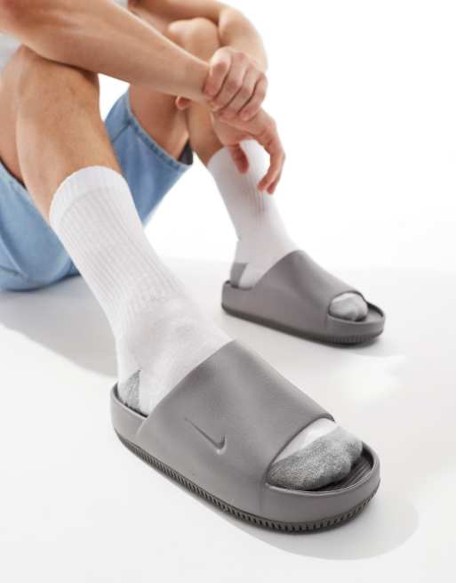 Nike Calm Slide Slider in Grau