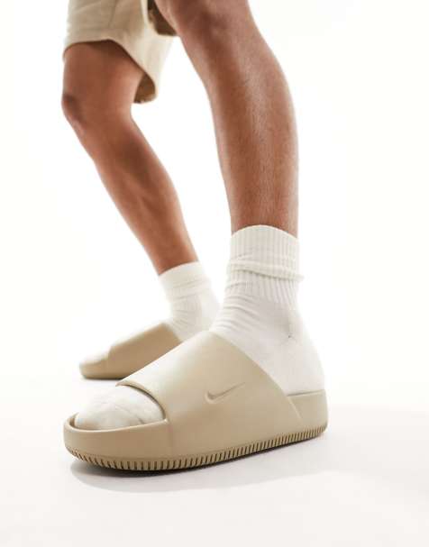 Nike Calm sliders in beige  - view 1