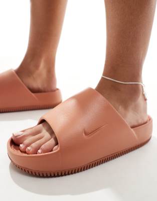 Nike Calm Slides In Brown