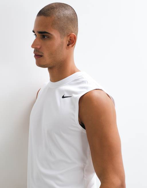Nike - camiseta sin mangas blanca de entrenamiento, 4 de 5