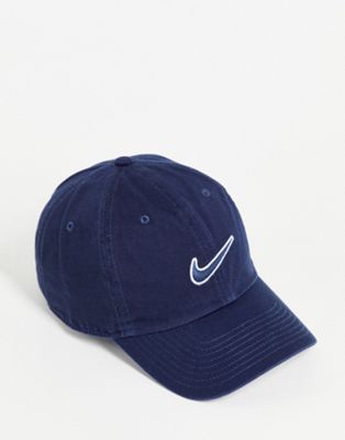 Nike - Cappellino blu navy con logo ricamato