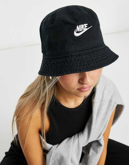 Nike - Cappello da pescatore nero con logo, 3 di 4