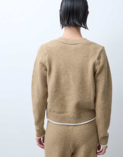 Nike cardigan lavorato a maglia marrone, 3 di 5