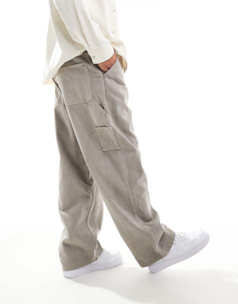 Nike carpenter pants in light gray - view 1