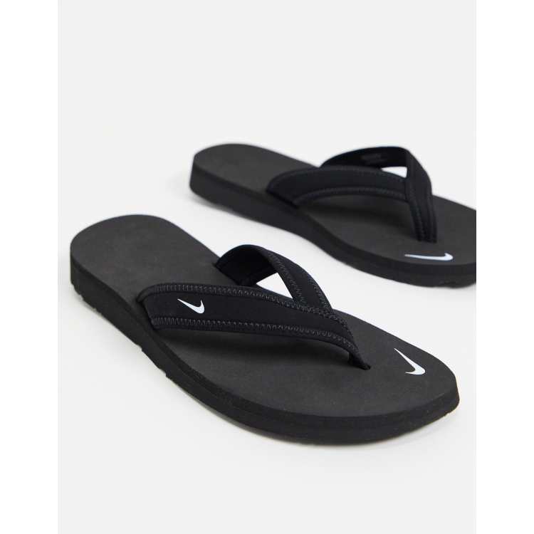 Womens nike celso thong cheap plus black