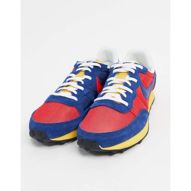 Blue yellow hotsell red nikes