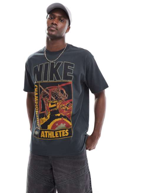 Nike Kids Sportswear Champ Athletes Graphic T Shirt XS Off Noir