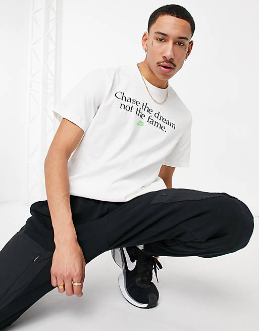 Nike Chase Dreams slogan t-shirt in white | ASOS