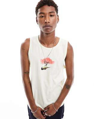 Nike Men's  Sportswear Club Cherry Blossom Tank Top In Neutral