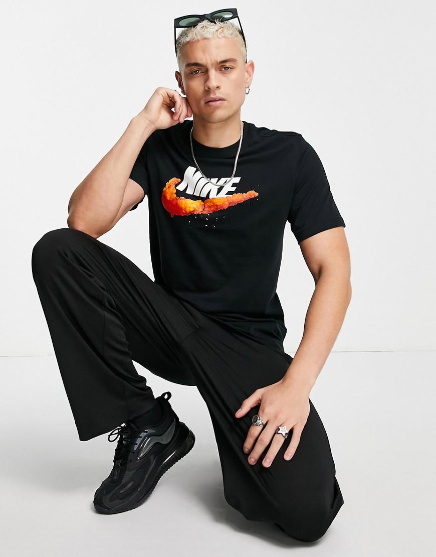 Nike Chicken Sole Food graphic logo t-shirt in black