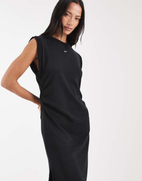 Nike Chill ankle length dress with swoosh detail in black - view 1