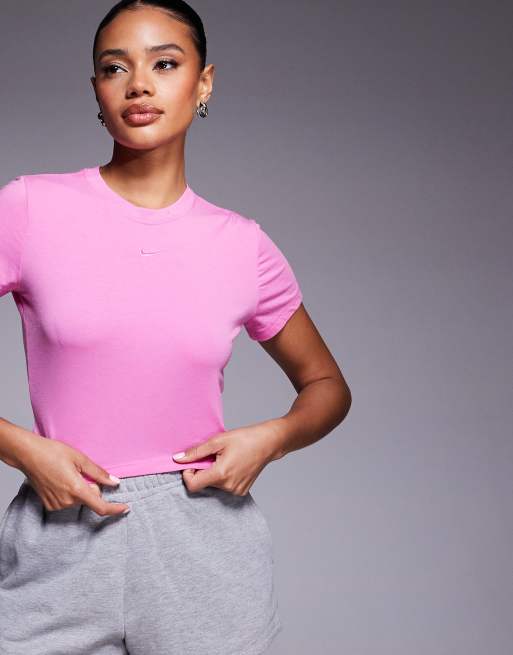 Nike Chill crop T-shirt in pink, 4 of 4