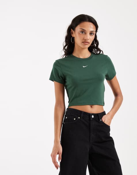 Nike Chill crop top in green - view 1
