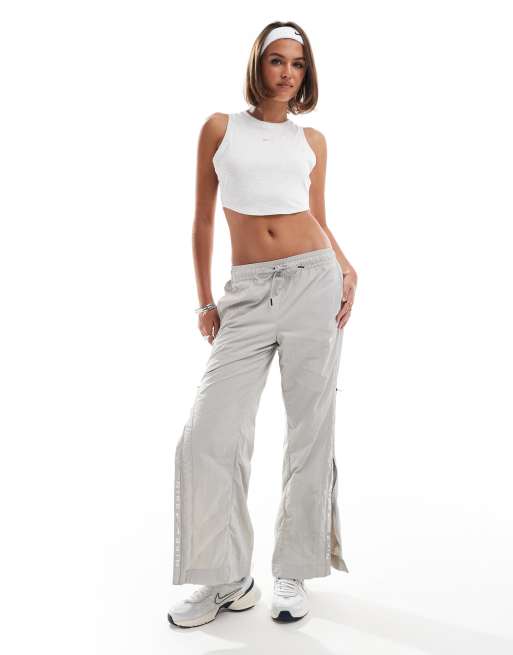 Nike Chill Essential ribbed cropped tank top in white, 3 of 4