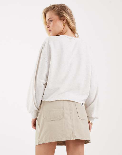 Nike - Chill - Felpa in spugna grigio mélange , 3 di 4