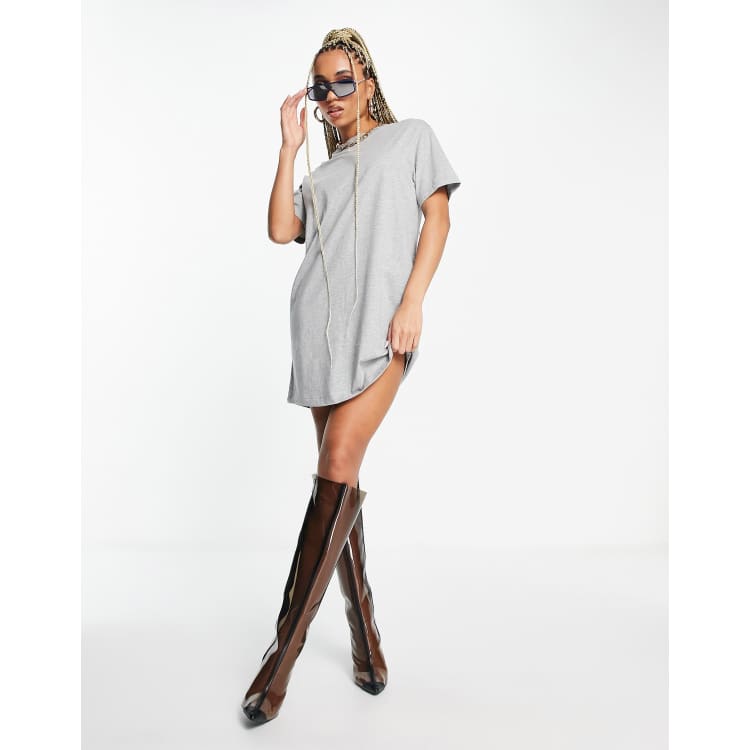 Nike Chill Gebreide T shirtjurk in grijs ASOS