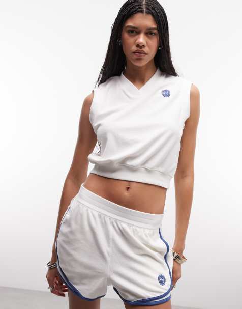 Nike – Chill – Kremowy top bez rękawów z materiału french terry - view 1