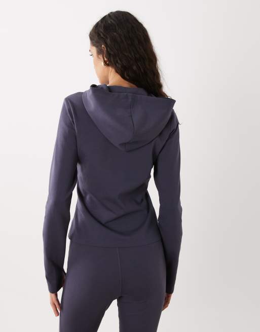 Nike – Chill – Langärmlige Kapuzenjacke aus Strick in Grau, 4 von 4