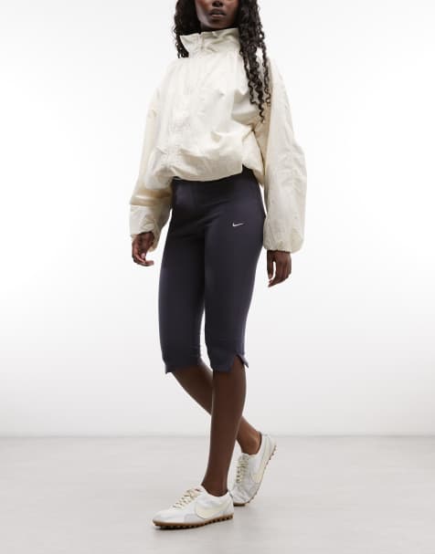 Nike - Chill - Legging court en jersey - Gris - view 1