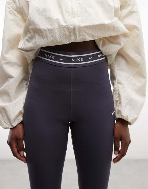 Nike - Chill - Legging court en jersey - Gris, 3 de 5