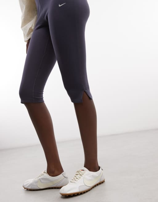 Nike - Chill - Leggings capri grises de punto, 4 de 5
