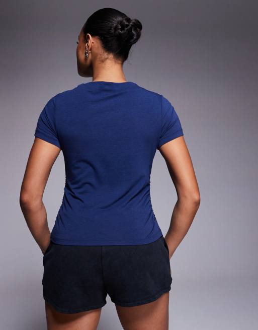 Nike Chill mock neck t-shirt in navy, 4 of 4