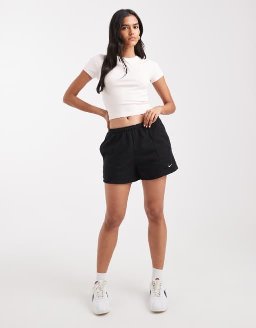 Nike - Chill - Pantaloncini a vita medio alta neri da 4", 3 di 5