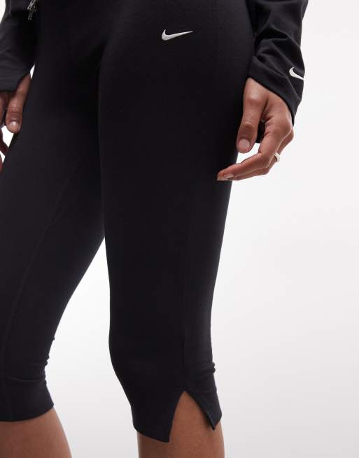 Nike - Chill - Pantaloni capri neri in jersey, 5 di 5