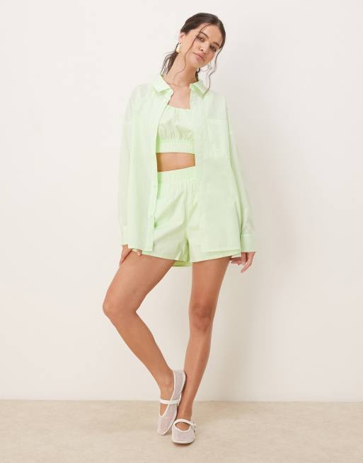 Nike Chill Poplin 5 inch shorts in lime green