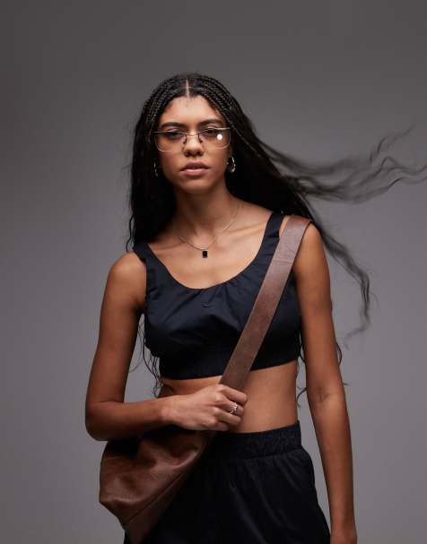 Nike Chill Poplin cropped vest in black - view 1
