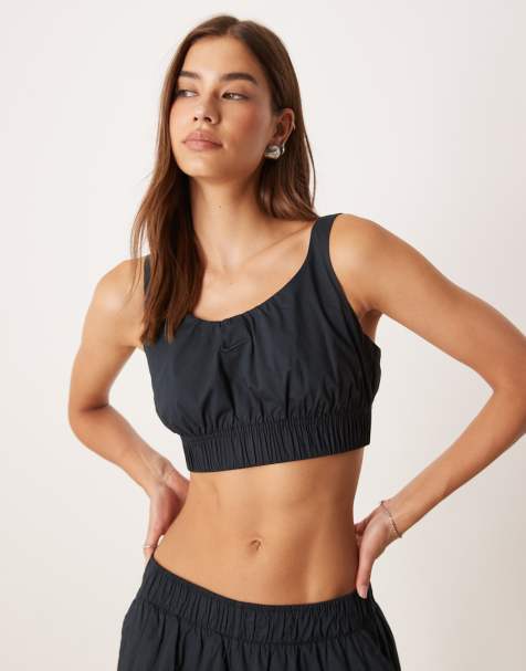 Nike Chill Poplin cropped vest in black