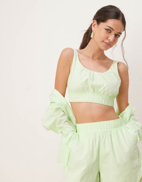 Nike Chill Poplin cropped vest in lime green - view 1