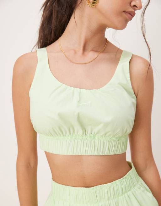 Nike Chill Poplin cropped vest in lime green, 4 of 4