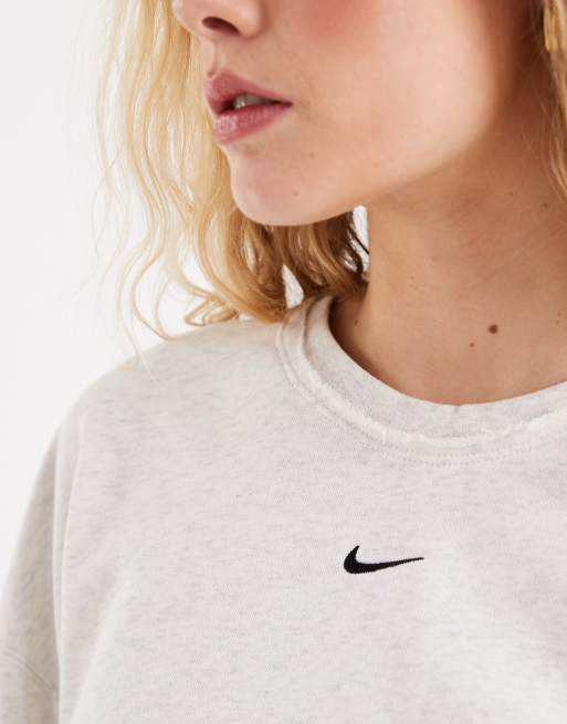 Nike - Chill - Sweatshirt van badstof in gemêleerd grijs , 4 van 4