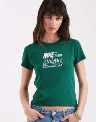 Chill - T-shirt crop top à imprimé graphique - Vert M