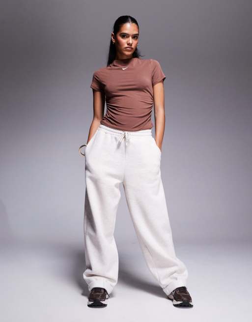 Nike Chill T-shirt with ruched detail in brown, 2 of 4
