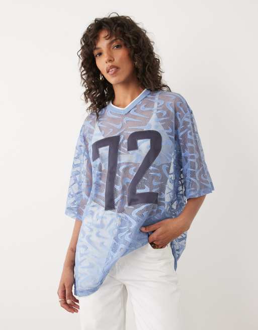 Nike Chill vävd topp med snörning i blått, 2 av 4